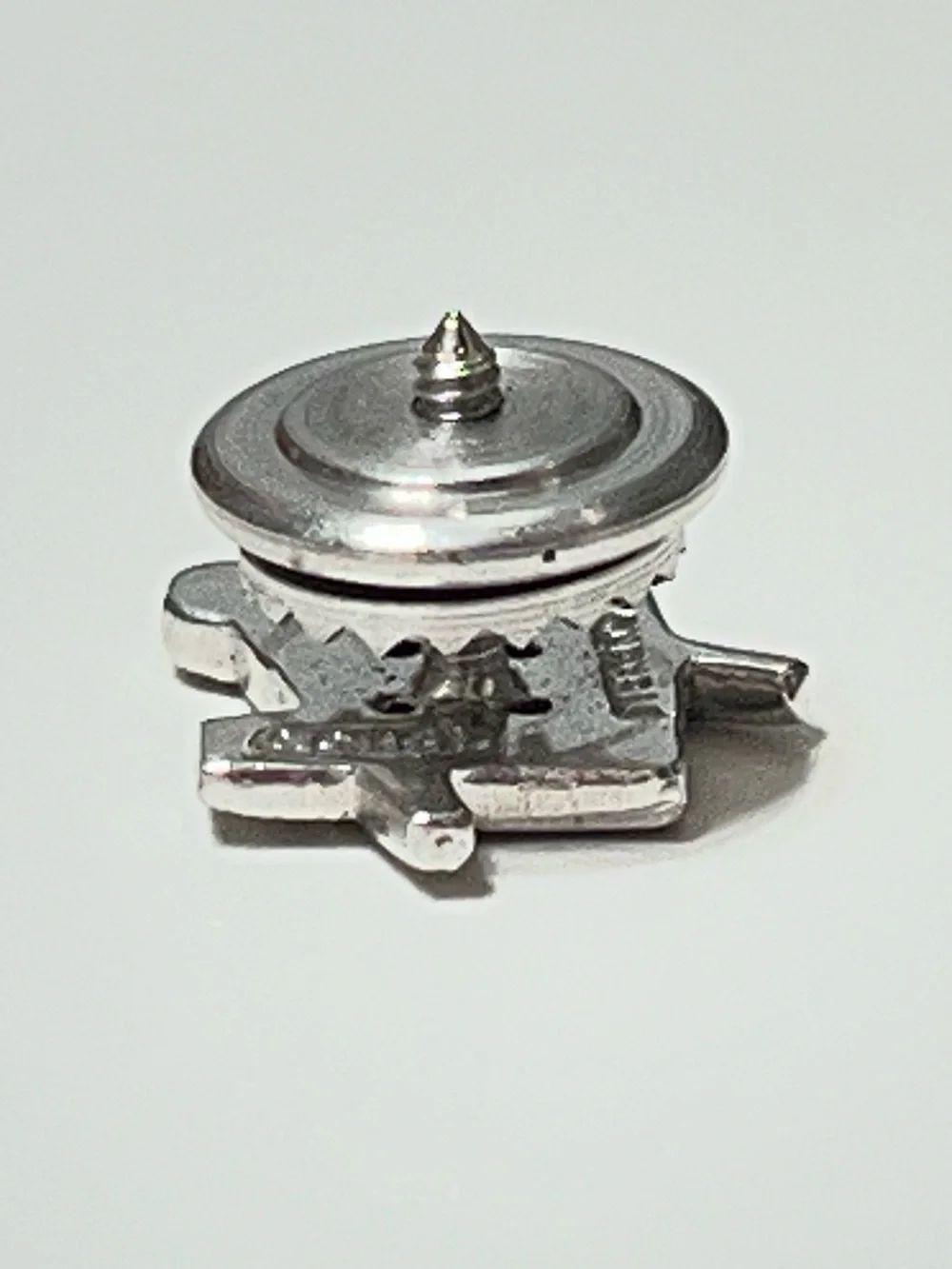 ARTEL Sterling Silver Masonic Lapel Pin/ Tie-Tac with Marcasite Crystal Accents